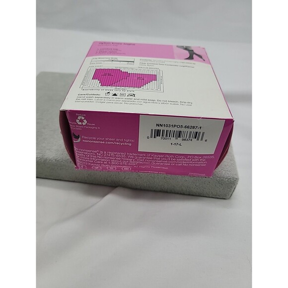 NO NONSENSE 10 Pair Knee Highs Comfort Top Pantyhose One Size Nude Sheer Toe NEW - Picture 10 of 10